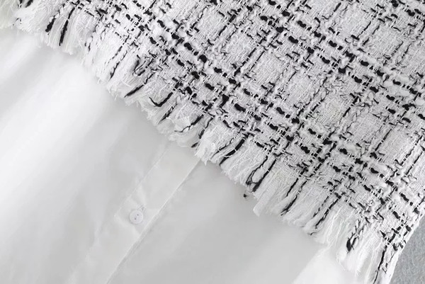 Rövid ujjú, O-nyakú női ing