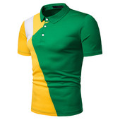 Alkalmi férfi póló rövid ujjú gombokkal, többféle színben