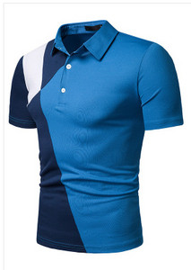 Alkalmi férfi póló rövid ujjú gombokkal, többféle színben