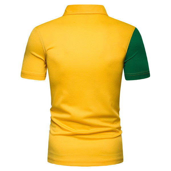 Alkalmi férfi póló rövid ujjú gombokkal, többféle színben