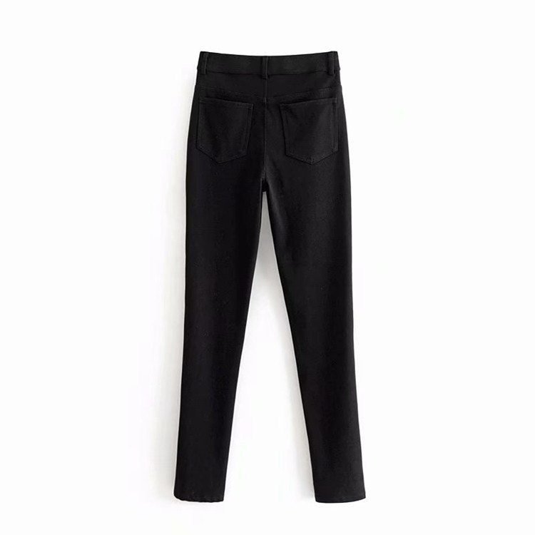 Női nadrág - vékony fekete színű modell