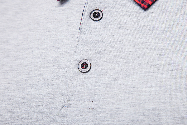 Alkalmi férfi póló piros gallérral több színben