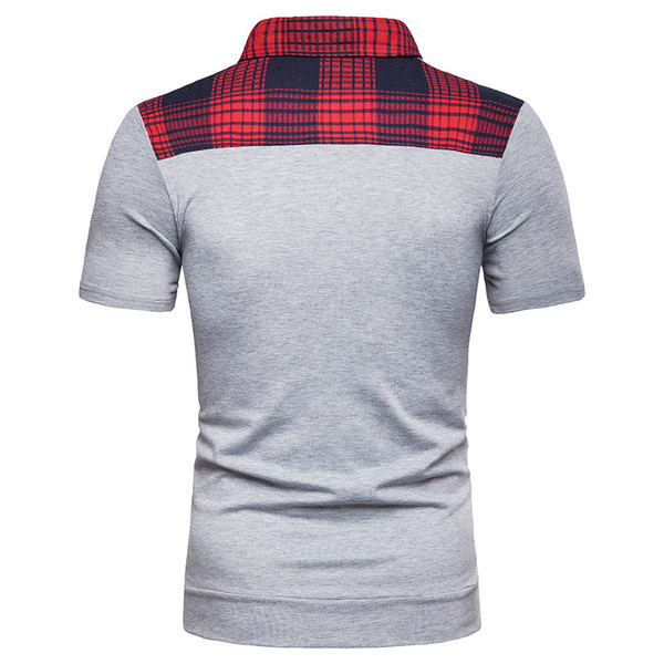 Alkalmi férfi póló piros gallérral több színben