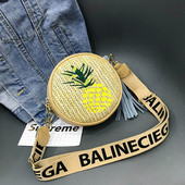 Geanta de dama de zi cu zi in forma rotunda in doua culori