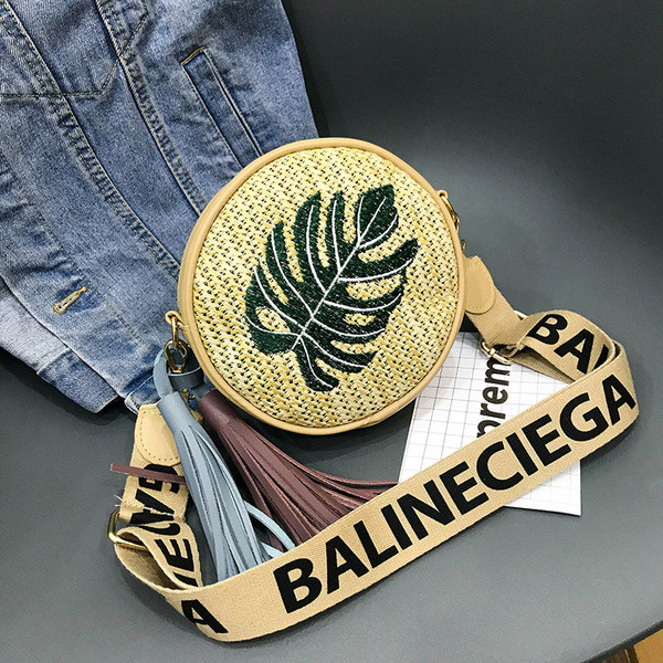 Geanta de dama de zi cu zi in forma rotunda in doua culori