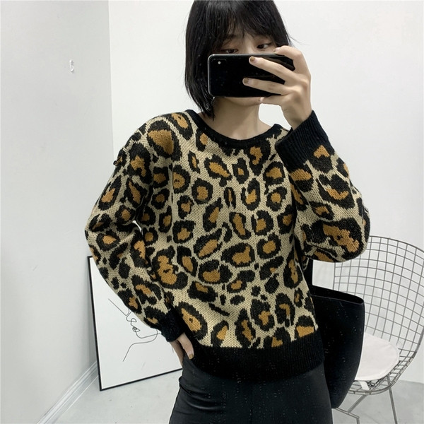 Állatmintás női pulóver