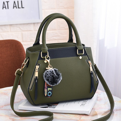 Geanta de dama moderna cu manere si fermoar in mai multe culori