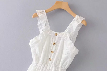 Női csipke ruha fehér színben