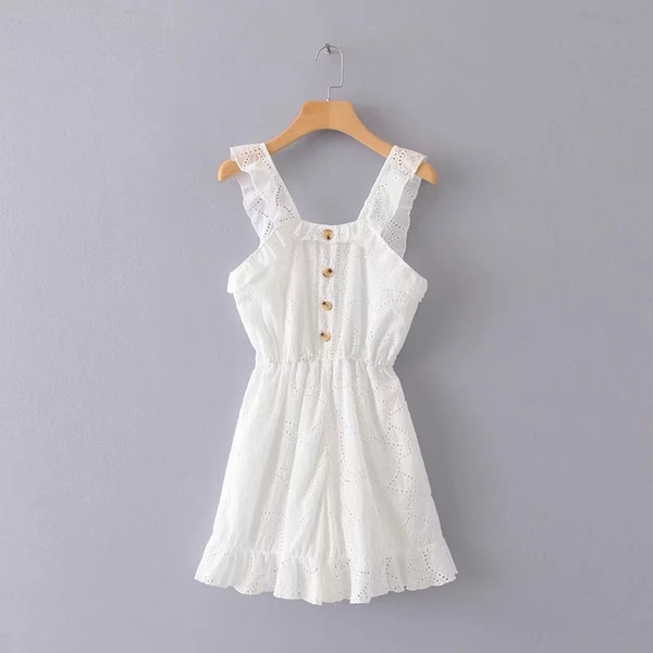 Női csipke ruha fehér színben
