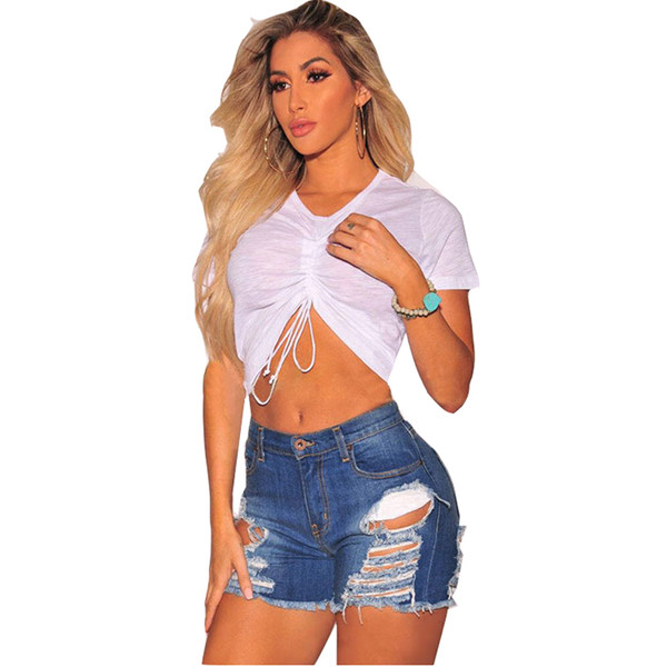 Pantaloni scurți moderni de damă cu motive rupte