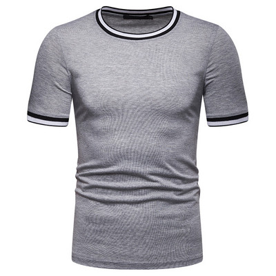 Alkalmi férfi póló rövid ujjal, O-nyakú több színben
