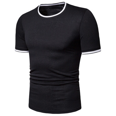 Alkalmi férfi póló rövid ujjal, O-nyakú több színben