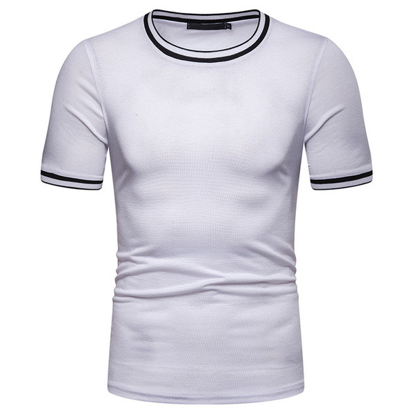 Alkalmi férfi póló rövid ujjal, O-nyakú több színben