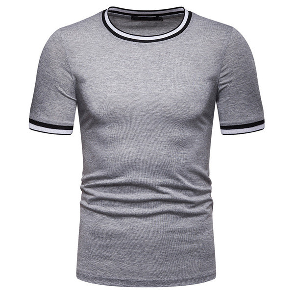 Alkalmi férfi póló rövid ujjal, O-nyakú több színben