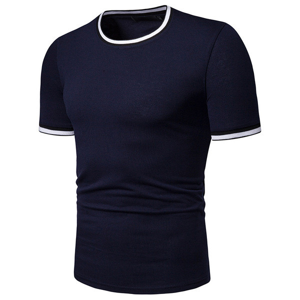 Alkalmi férfi póló rövid ujjal, O-nyakú több színben