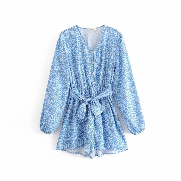 Hosszú ujjú, V-nyakú női overall, két színben