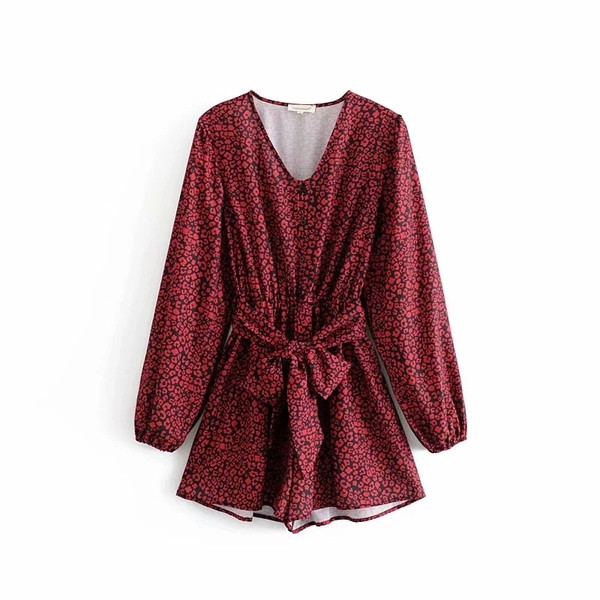 Hosszú ujjú, V-nyakú női overall, két színben