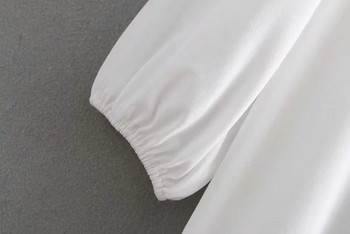 Rochie de dama cu nasturi alb-negru