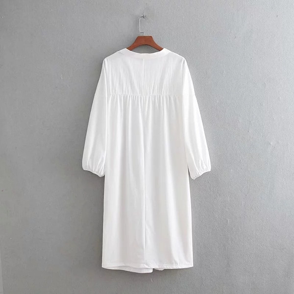 Rochie de dama cu nasturi alb-negru