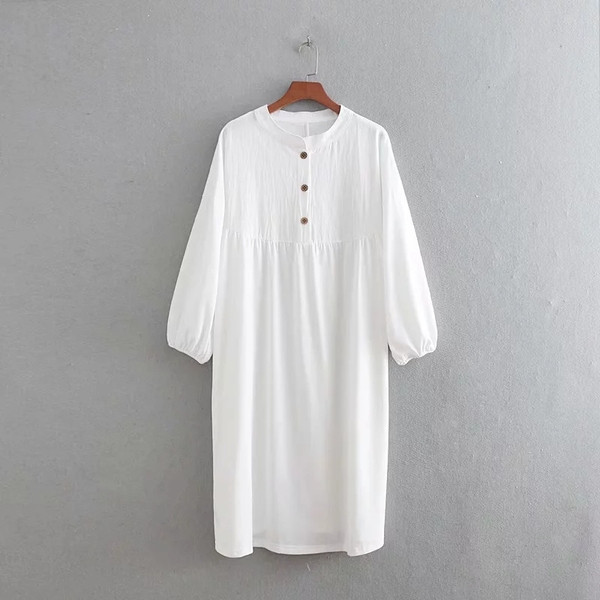 Rochie de dama cu nasturi alb-negru