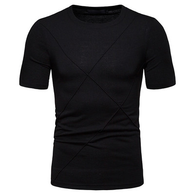 Tricou casual barbatesc cu maneca scurta model uni in mai multe culori