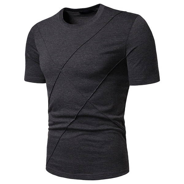Tricou casual barbatesc cu maneca scurta model uni in mai multe culori
