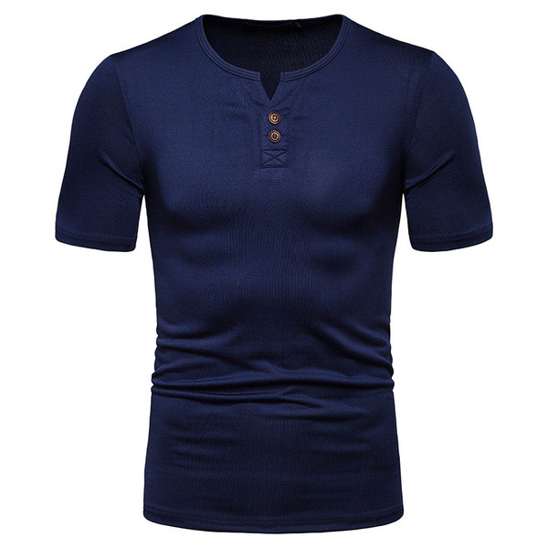 Lezser férfi póló gombokkal és O-nyakú több színben