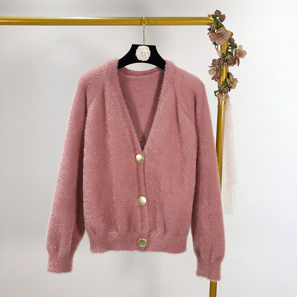 Cardigan dama cu nasturi - trei culori