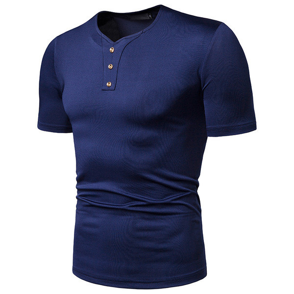 Tricou casual barbatesc cu nasturi in mai multe culori