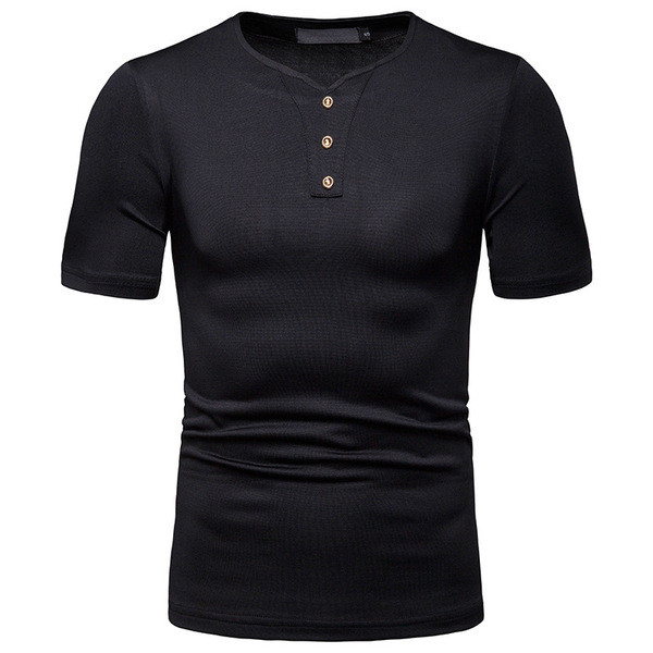 Tricou casual barbatesc cu nasturi in mai multe culori