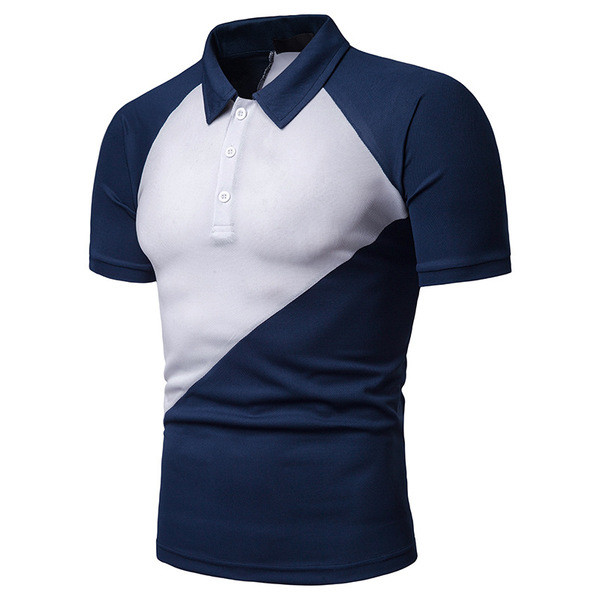 Modern férfi póló klasszikus gallérral, három színben