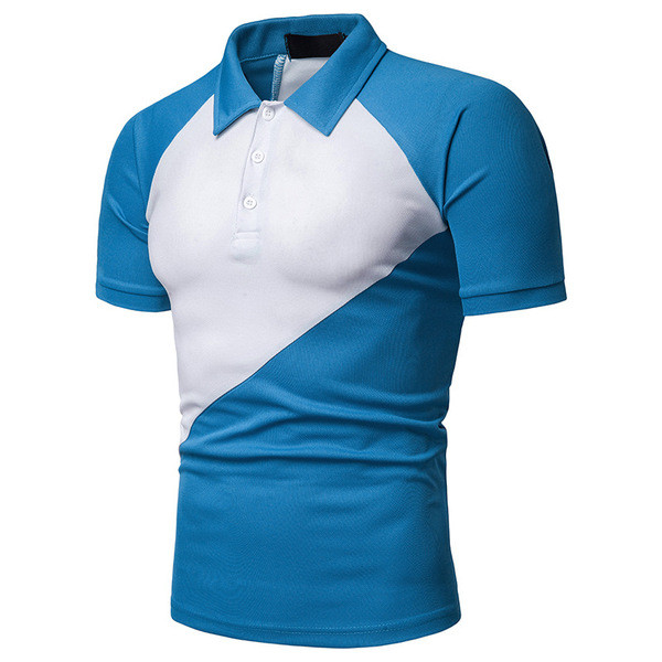 Modern férfi póló klasszikus gallérral, három színben