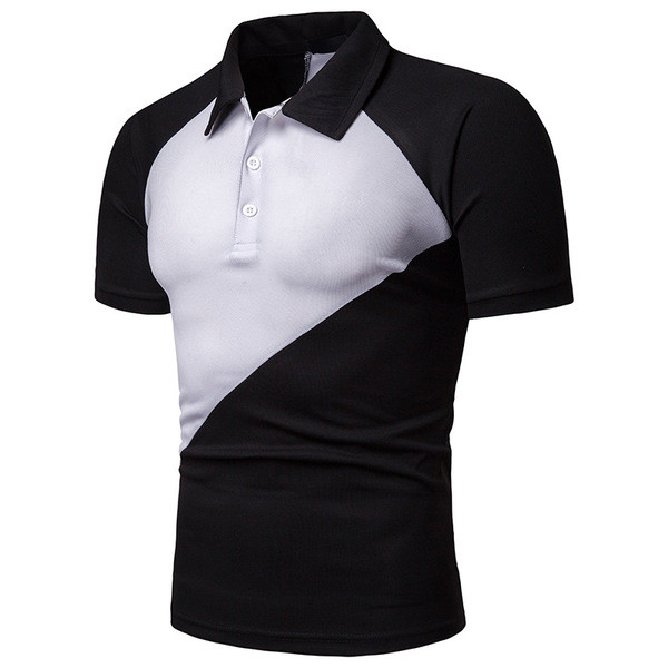 Modern férfi póló klasszikus gallérral, három színben