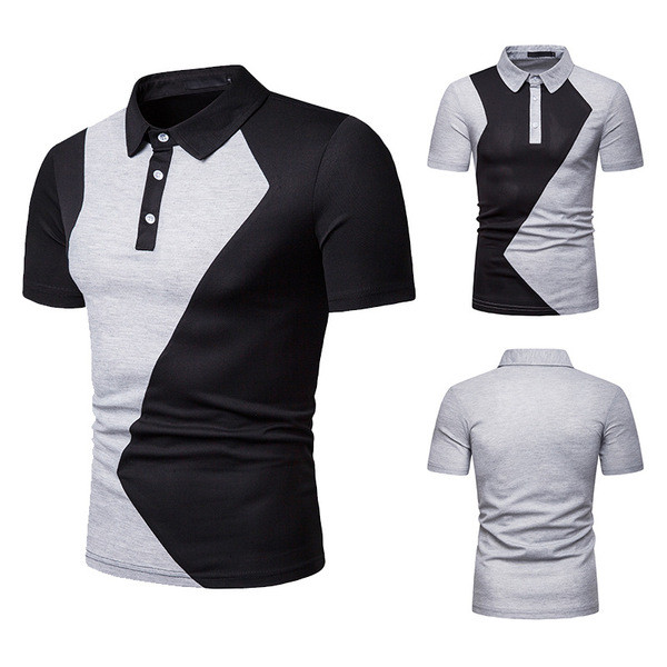 Tricou casual barbatesc cu guler clasic in doua culori