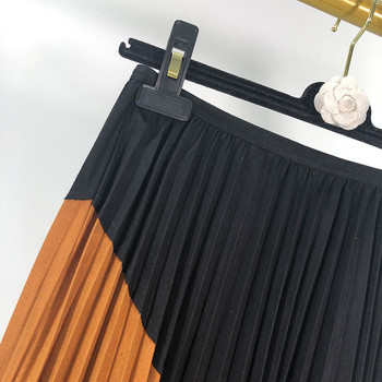 Fusta lunga plisata eleganta cu talie elastica