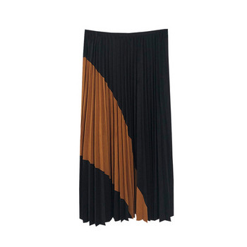 Fusta lunga plisata eleganta cu talie elastica