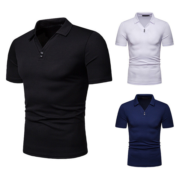 Tricou casual barbatesc cu decolteu in V in mai multe culori