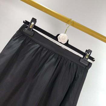 Fusta lunga de dama de culoare neagra cu talie elastica