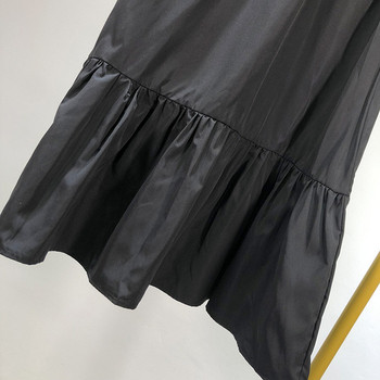 Fusta lunga de dama de culoare neagra cu talie elastica