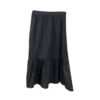 Fusta lunga de dama de culoare neagra cu talie elastica