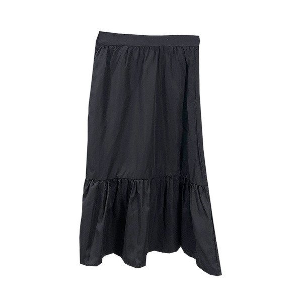 Fusta lunga de dama de culoare neagra cu talie elastica