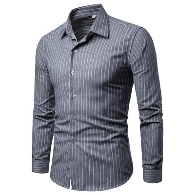 Elegáns férfi ing, hosszú ujjal és klasszikus gallérral több színben