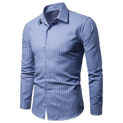 Elegáns férfi ing, hosszú ujjal és klasszikus gallérral több színben
