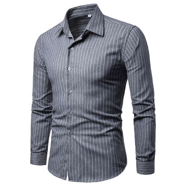 Elegáns férfi ing, hosszú ujjal és klasszikus gallérral több színben