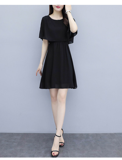 Rochie de dama moderna in doua culori - model drept