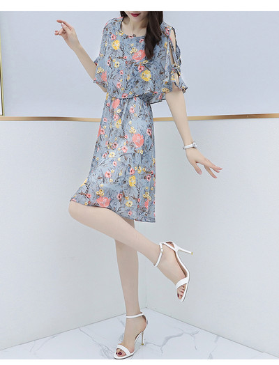 Rochie de dama moderna in doua culori - model drept