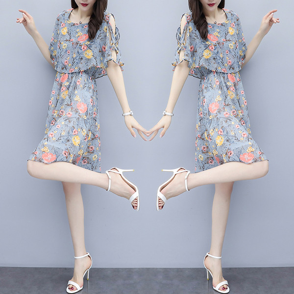 Rochie de dama moderna in doua culori - model drept