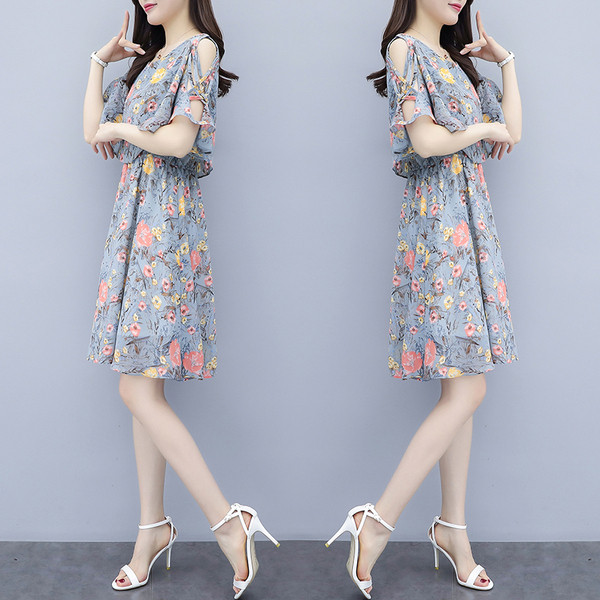 Rochie de dama moderna in doua culori - model drept