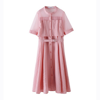 Női alkalmi ruha több színben, rövid ujjal