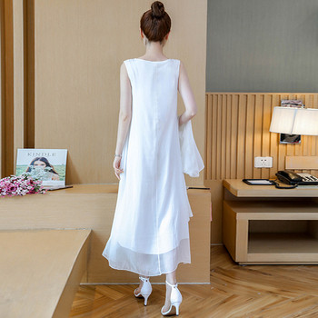 Alkalmi női ruha három színben hímzéssel